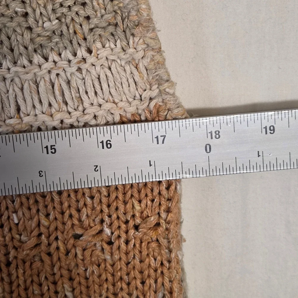 Liz Claiborne Vintage Silk Blend Patchwork Knit Sweater Vest Tan Green Large‎